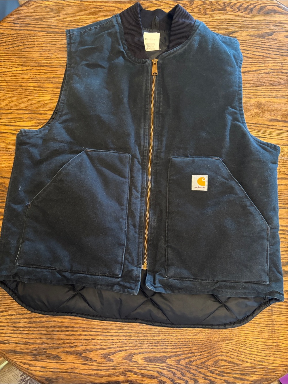 Carhartt men’s Dark Navy Quilted Utility Vest